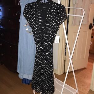 Polka dot button down dress